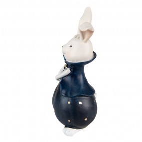 26PR3613 Figurine Rabbit 9x8x21 cm Blue White Polyresin Home Accessories