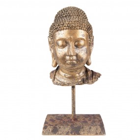 26PR3619 Figurine Buddha 13x9x25 cm Gold colored Polyresin Home Accessories