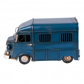 26Y4958 Decorative  Miniature Bus 16x7x9 cm Blue Iron Decorative Model