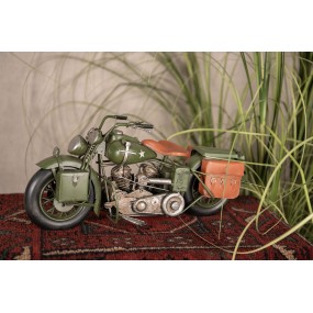 26Y4961 Decorative  Miniature Motor 38x15x19 cm Green Iron Miniature Motorbike