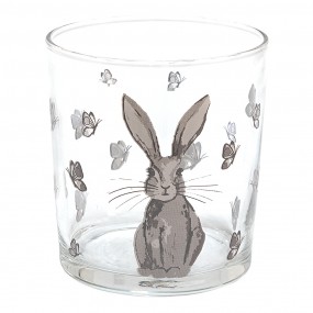 26GL4087 Wasserglas 250 ml Glas Kaninchen Trinkbecher