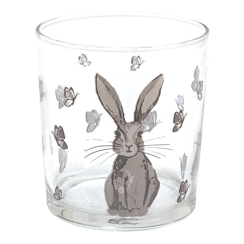 6GL4087 Wasserglas 250 ml Glas Kaninchen Trinkbecher