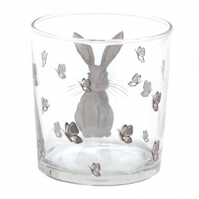 26GL4087 Wasserglas 250 ml Glas Kaninchen Trinkbecher