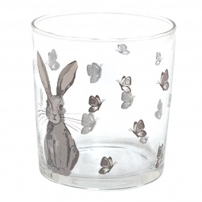 26GL4087 Water Glass 250 ml Glass Rabbit Drinking Cup