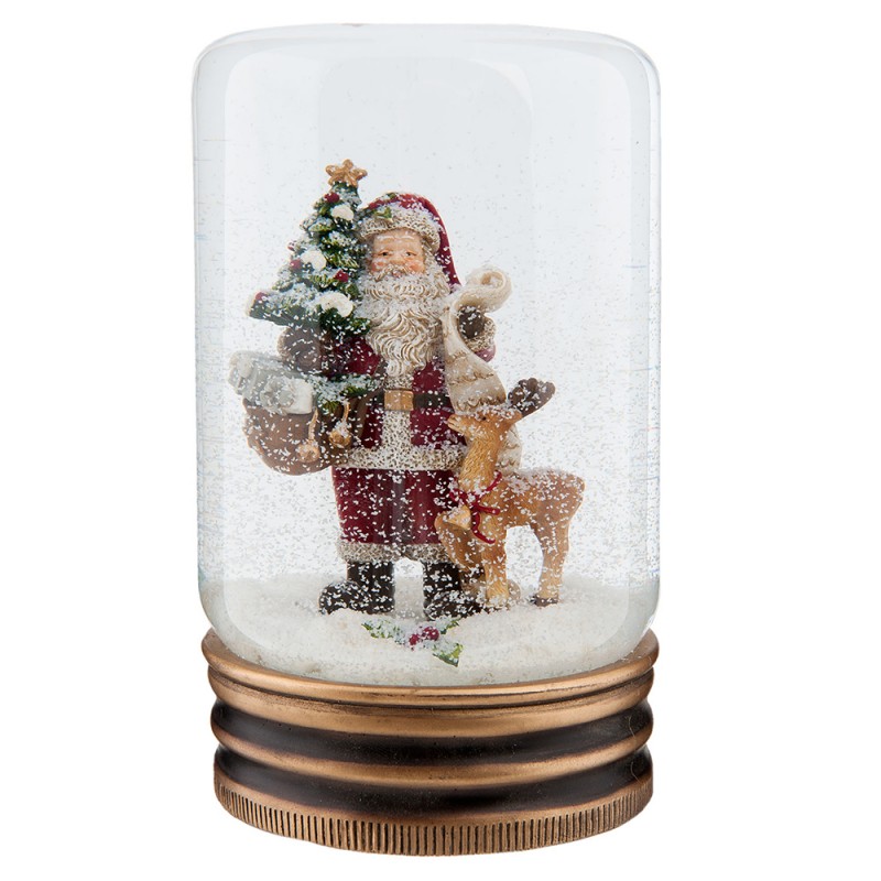 63789 Snow Globe Santa Claus Ø 5x9 cm Red Glass Round