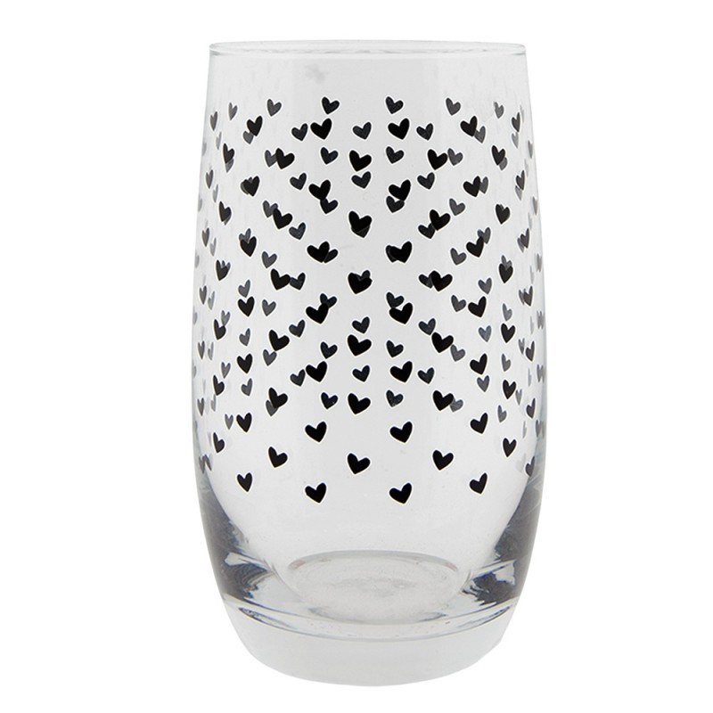 6GL3520 Water Glass 320 ml Glass Heart Drinking Cup