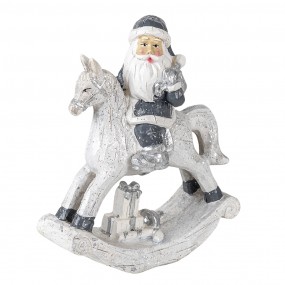 26PR3410 Figurine Santa Claus 13x6x17 cm Silver colored Polyresin Home Accessories