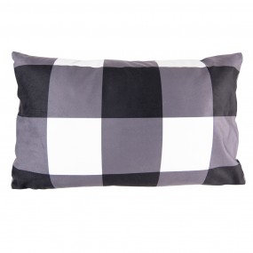 2BWX36-4 Cushion Cover 30x50 cm White Black Polyester Rectangle Pillow Cover