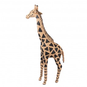 265178M Statuetta Giraffa 46 cm Marrone Nero  Carta Ferro Tessuto Accessori per la casa