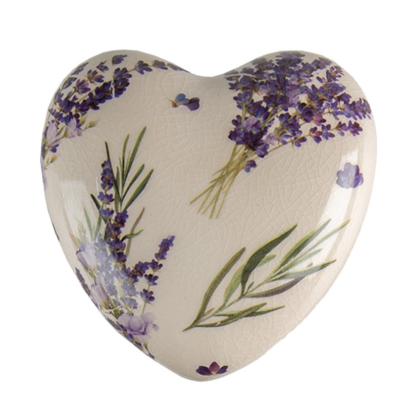 6CE1554L Dekoration 11x11x4 cm Violett Grün Keramik Lavendel