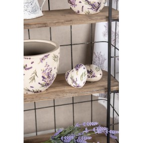 26CE1554L Dekoration 11x11x4 cm Violett Grün Keramik Lavendel