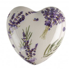26CE1554M Dekoration 8x8x4 cm Violett Grün Keramik Lavendel