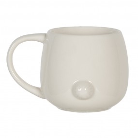 26CEMU0096 Mug 200 ml Beige Céramique Lapin Rond Tasse à thé