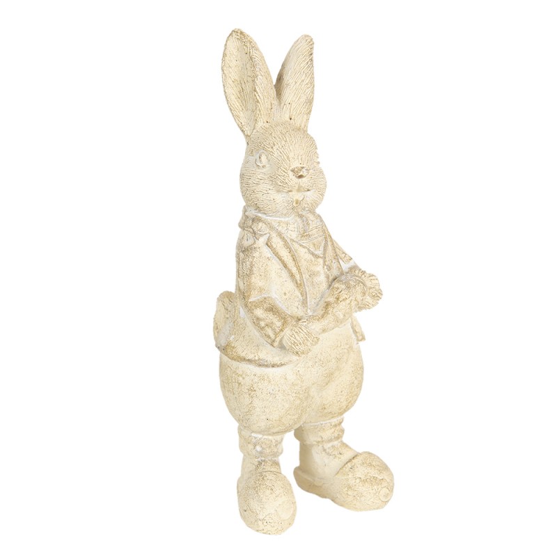 6PR3096W Figur Kaninchen 13 cm Weiß Polyresin Wohnaccessoires