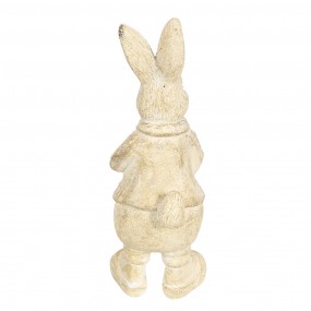 26PR3096W Figurine Rabbit 13 cm White Polyresin Home Accessories