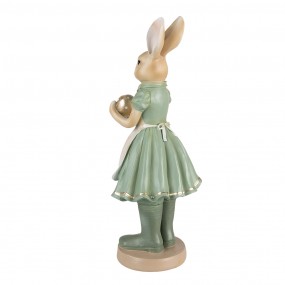 26PR3569 Figurine Rabbit 17x15x40 cm Green Polyresin Home Accessories
