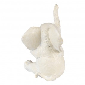 26PR3820 Figurine Elephant 10 cm White Pink Polyresin Home Accessories