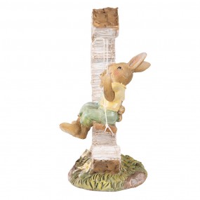 26PR3846 Figurine Rabbit 16 cm Brown Green Polyresin Home Accessories