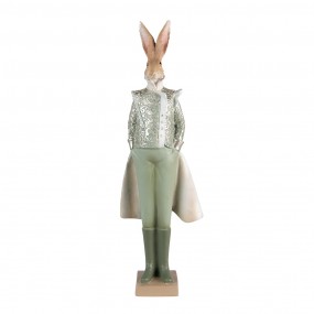 26PR3589 Figurine Rabbit 14x10x44 cm Green Polyresin Home Accessories