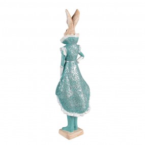 26PR3605 Figurine Rabbit 14x10x44 cm Turquoise Polyresin Home Accessories