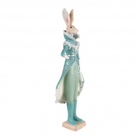 26PR3605 Figurine Rabbit 14x10x44 cm Turquoise Polyresin Home Accessories