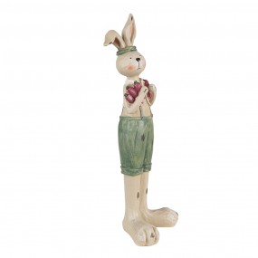 26PR3607 Figurine Rabbit 11x10x33 cm Green Polyresin Home Accessories