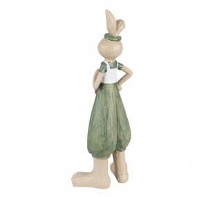 26PR3608 Figurine Rabbit 11x10x33 cm Green Polyresin Home Accessories