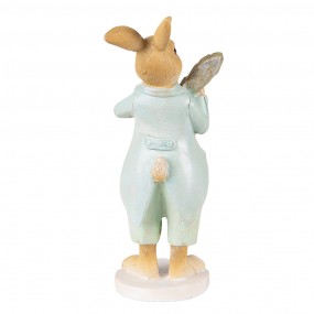 26PR3851 Figurine Rabbit 15 cm Green Brown Polyresin Home Accessories