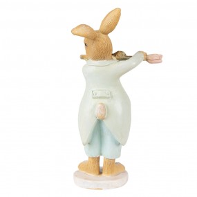 26PR3852 Figurine Rabbit 16 cm Green Brown Polyresin Home Accessories