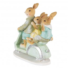 26PR3845 Figurine Rabbit 15 cm Green Brown Polyresin Home Accessories