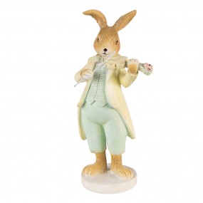 26PR3850 Figurine Rabbit 16 cm Yellow Green Polyresin Home Accessories