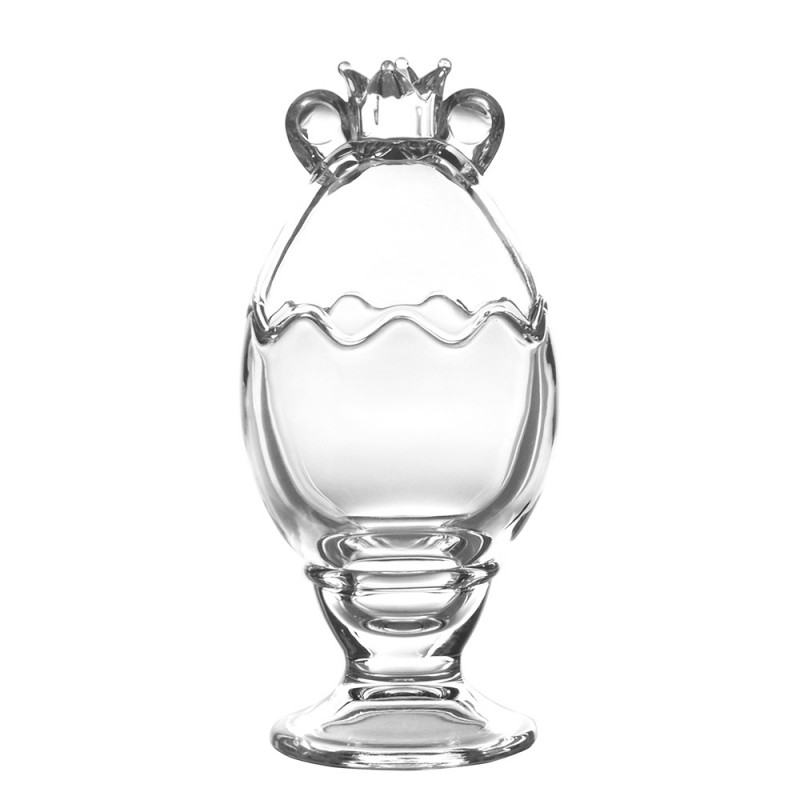 6GL4237 Glass Jar Ø 8x14 cm Transparent Glass Round Jar