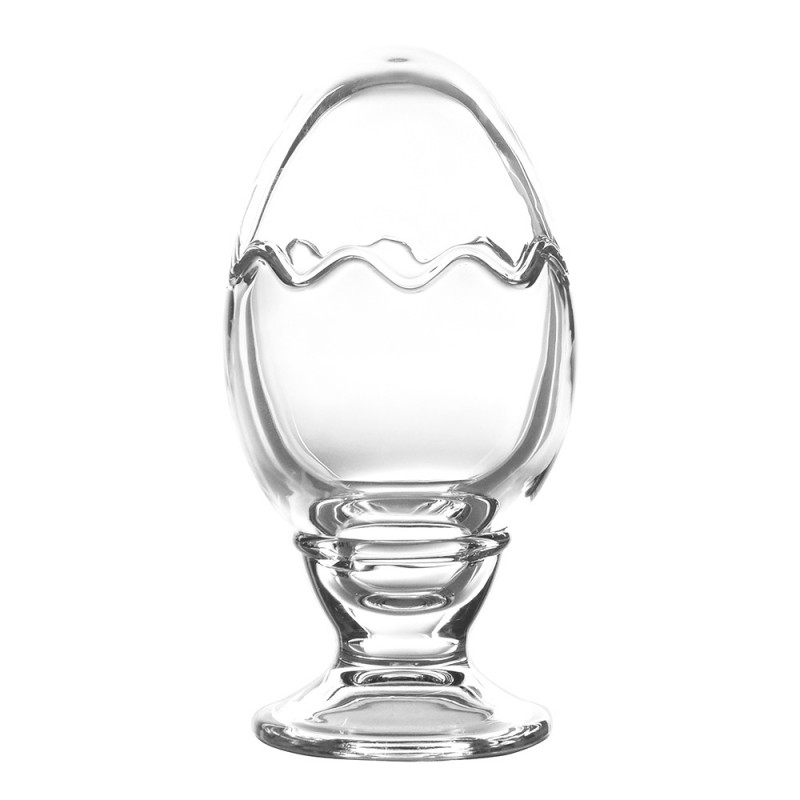 6GL4238 Glass Jar Egg Ø 8x16 cm Transparent Glass Round Jar