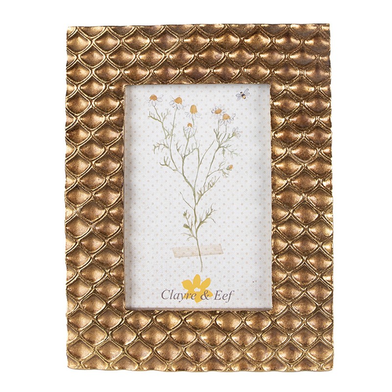 2F1020 Photo Frame 10x15 cm Gold colored Plastic Honeycomb Picture Frame