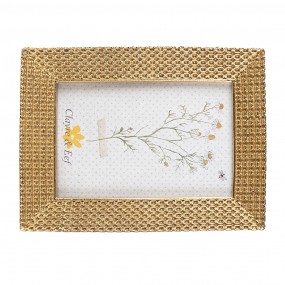 22F1025 Photo Frame 10x15 cm Gold colored Plastic Picture Frame