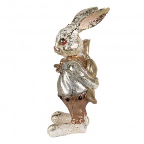 26PR3881 Figurine Rabbit 6x7x14 cm Beige Gold colored Polyresin Home Accessories