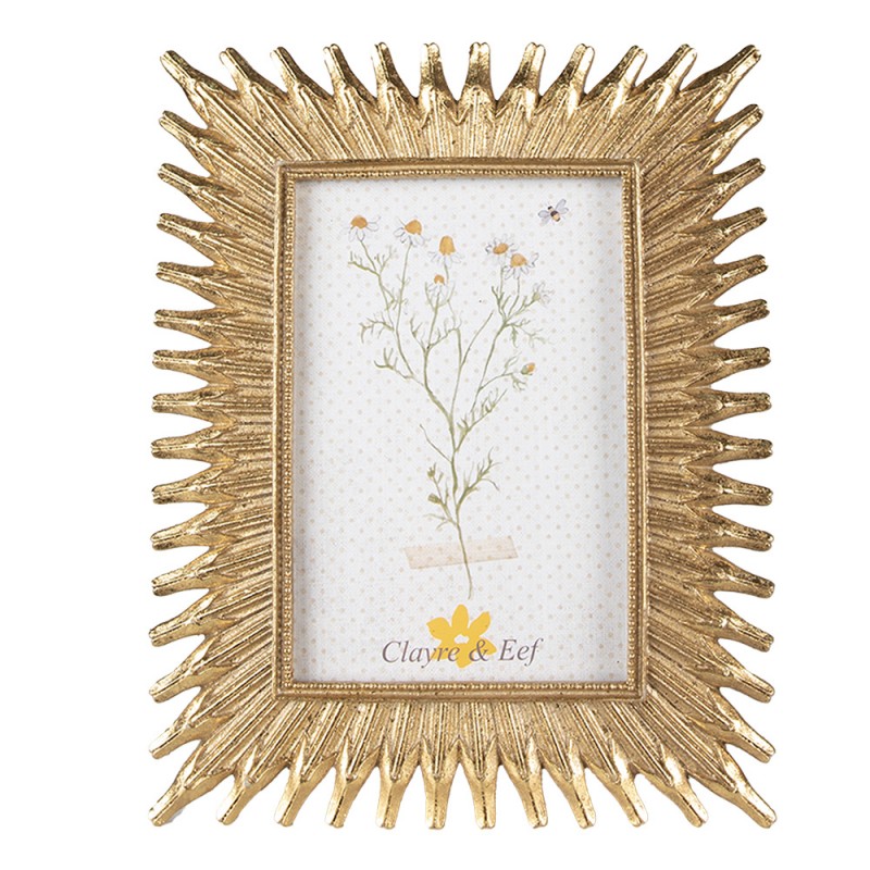2F1021 Photo Frame 10x15 cm Gold colored Plastic Picture Frame