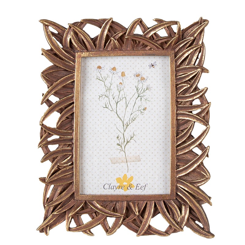 2F1024 Photo Frame 10x15 cm Gold colored Plastic Picture Frame