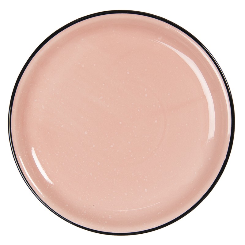 6CEFP0052P Dinner Plate Ø 27 cm Pink Ceramic Round Dining Plate