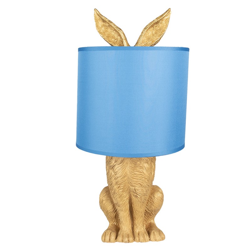 6LMC0013GOBL Table Lamp Rabbit Ø 20x43 cm Gold colored Plastic Desk Lamp
