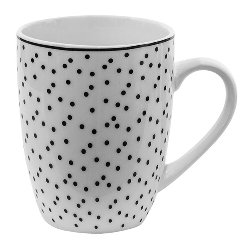 SDMU Mug 350 ml White Black Porcelain Tea Mug