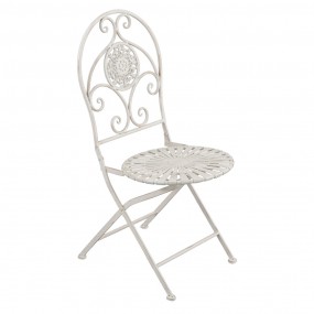 25Y0386 Bistro Set Bistro Table Bistro Chair Set of 3 Ø 70x76 cm White Iron Balcony Set