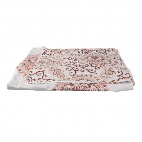 2Q194.061 Bedspread 2-persoons White Red Cotton Polyester Rectangle Quilt