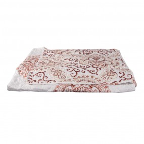 2Q194.061 Bedspread 2-persoons White Red Polyester Rectangle Quilt
