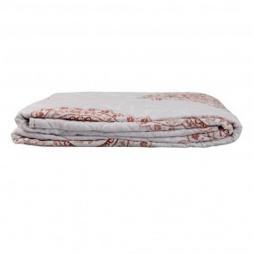 2Q194.061 Bedsprei  2-persoons Wit Rood Polyester Rechthoek Sprei