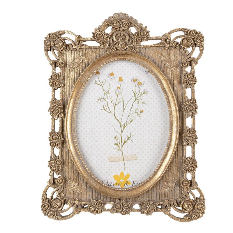 2F0991 Photo Frame 13x18 cm Gold colored Plastic Glass Picture Frame