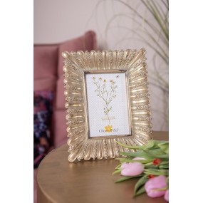 22F1002 Photo Frame 10x15 cm Gold colored Plastic Glass Picture Frame
