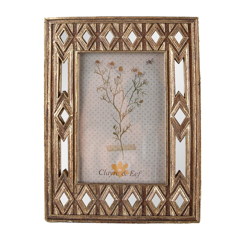 2F1009 Photo Frame 10x15 cm Gold colored Plastic Glass Picture Frame