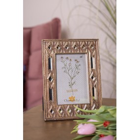 22F1009 Photo Frame 10x15 cm Gold colored Plastic Glass Picture Frame