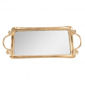 265133 Tray 51x22 cm Gold colored Plastic Glass Rectangle